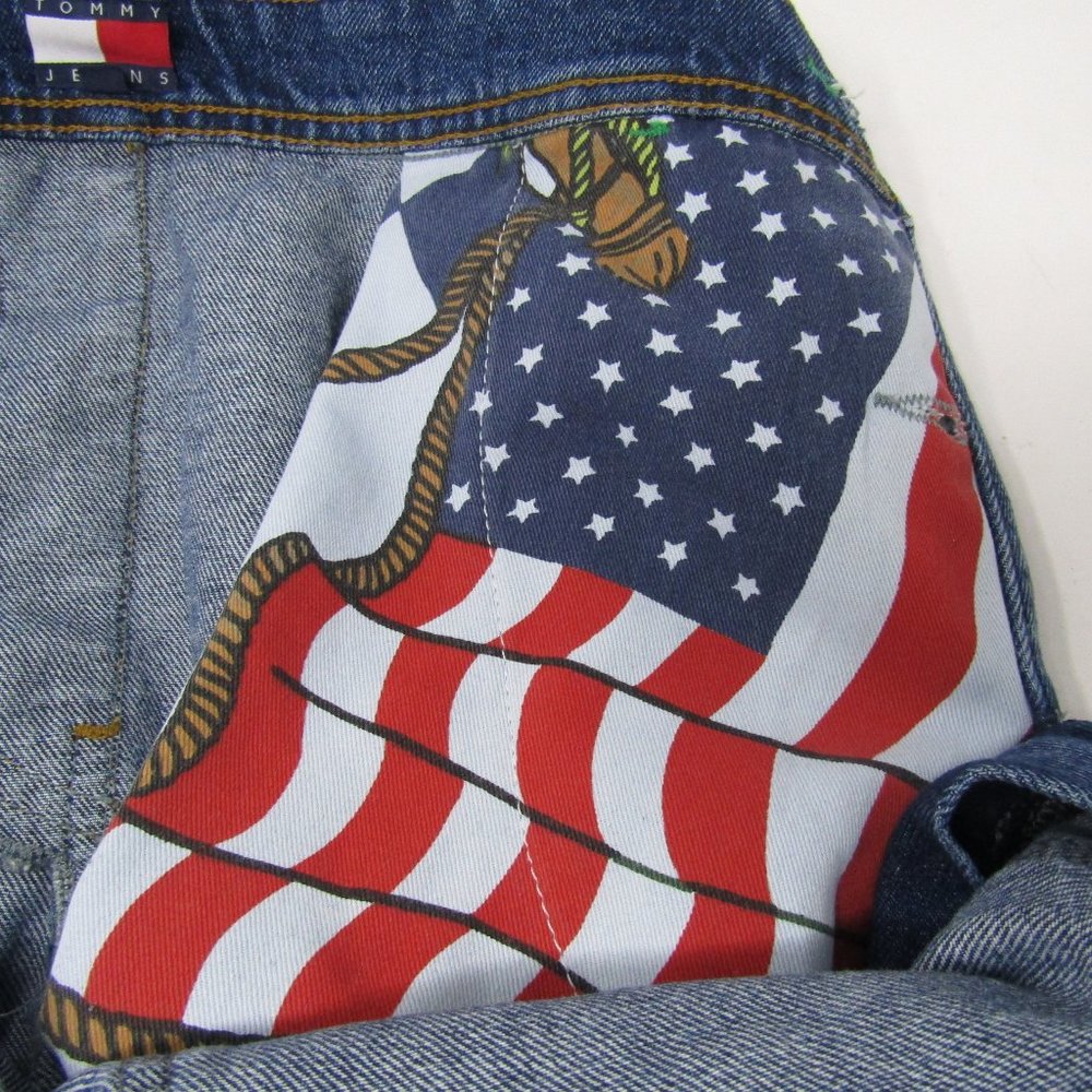 Tommy Hilfiger Overall Jeans 90s Denim 34 Dungaree - Picture 6 of 8